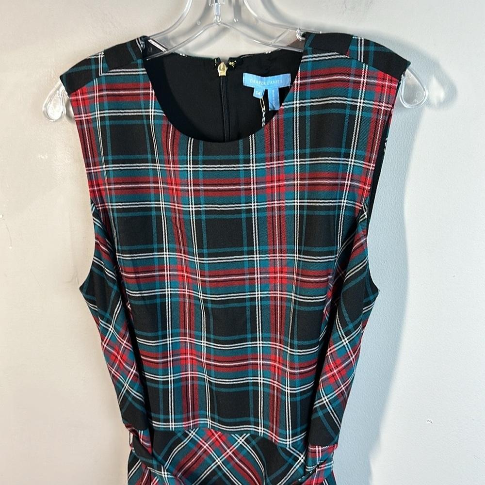 NWT Draper James Georgia Tartan Plaid Love Circle Waist Tree Dress Size 14 - Picture 5 of 16